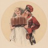 Германский гусар 1890-х гг. интересуется пивком (из "Иллюстрированной истории верховой езды", изданной в Париже в 1893 году)