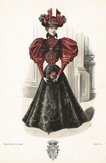 Французская мода из журнала La Mode de Style, выпуск № 46, 1895 год.