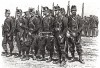 Взвод французских егерей в 1873 году (из Types et uniformes. L'armée françáise par Éduard Detaille. Париж. 1889 год)