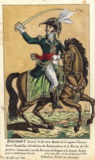 Генерал Марк-Антуан де Бомон (1763-1830), герой французских революционных и наполеоновских войн. Коллекция Роберта фон Арнольди. Германия, 1911-28