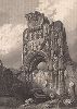Руины замка близ Бургоса. Meyer's Universum, Oder, Abbildung Und Beschreibung Des Sehenswerthesten Und Merkwurdigsten Der Natur Und Kunst Auf Der Ganzen Erde, Хильдбургхаузен, 1839 год.