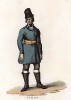 Матрос русского флота (лист 6 редкой работы The Costume of the Russian Army, from a Collection of Drawings made on the spot of the Right Honourable The Earl of Kinnaird, изданной в Лондоне в 1807 году)