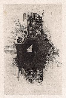 Иллюстрация Одилона Редона к «Цветам зла» Шарля Бодлера. Фронтиспис.