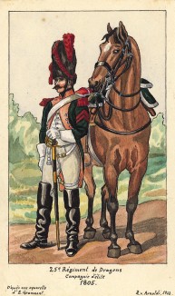 1805 г. Кавалерист 25-го драгунского полка французской армии. Коллекция Роберта фон Арнольди. Германия, 1911-28