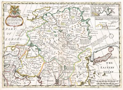Новая карта Великой Тартарии и Китая с примыкающими частями Азии. Английская карта начала XVIII века. 