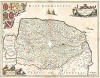Карта графства Норфолк. Nortfolcia vernacule Norfoske. Карту составили Герард Валк и Петер Шенк Cтарший, издал Ян Янсониус. Амстердам, 1700 