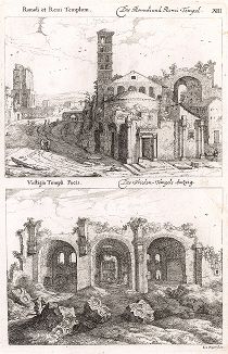 Храм Ромула на форуме Веспасиана и базилика Максенция и Константина на римском Форуме.