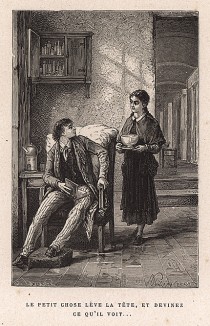 Иллюстрация 7 к первой части автобиографического романа Альфонса Доде "Малыш". Париж, 1874