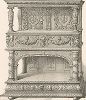 Французский дрессуар с резьбой, XVI век. Meubles religieux et civils..., Париж, 1864-74 гг. 