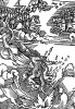 Откровение Иоанна Богослова. Зверь Апокалипсиса низвергается в бездну. Бартель Бехам для Martin Luther / Neues Testament. Издал Hans Herrgott, Нюрнберг, 1524 
