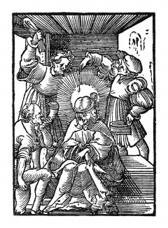 Поношение Иисуса Христа. Из Benedictus Chelidonius / Passio Effigiata. Монограммист N.H. Кёльн, 1526
