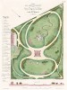 Общий план парка в имении мадмуазель Майяр в округе Версаль. F.Duvillers, Les parcs et jardins, т.I, л.18. Париж, 1871