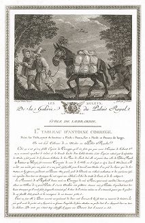 Мулы, приписываемые Антонио да Корреджо. Лист из знаменитого издания Galérie du Palais Royal..., Париж, 1786