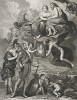 Король Генрих IV (1553-1610) размышляет о будущем браке. Гравюра с картины Питера Пауля Рубенса. Цикл из 24 картин посвящён жизни и правлению королевы Франции Марии Медичи. La gallerie du palais Luxembourg. Париж, 1710
