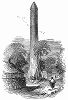 Круглая башня VI -- VIII века, происхождение которой вызывает множество споров -- достопримечательность городка Клондолкина под Дублином, населяемого в VI веке до н. э. кельтским племенем (The Illustrated London News №89 от 13/01/1844 г.)