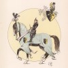 Франция, XIV век. Юный паж готовит боевого коня своего господина к участию в рыцарском турнире (из "Иллюстрированной истории верховой езды", изданной в Париже в 1891 году)