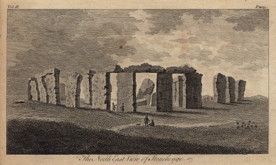 Вид на Стоунхендж с северо-востока (графство Уилтшир) (из A New Display Of The Beauties Of England... Лондон. 1776 г. Том 2. Лист 289)