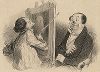 "Ради всего святого, месье, не двигайтесь, иначе вы потеряете позу." Литография Оноре Домье из серии "Парижские типы", опубликованная в журнале Le Charivari, 1842 год.
