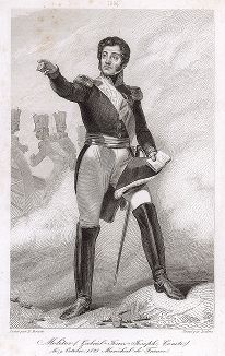 Габриэль Жан Жозеф Молитор (1770-1849), маршал Франции с 1823 года. Galerie des Marechaux de France par Ch. Gavard, Париж, 1839 год. 