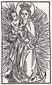 Альбрехт Дюрер. Благовещение Марии (иллюстрация к Базельскому молитвеннику 1494 года)