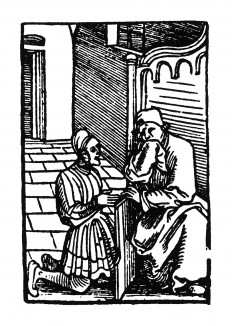 Исповедь. Ганс Бальдунг Грин. Иллюстрация к Hortulus Animae. Издал Martin Flach. Страсбург, 1512