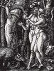 Адам и Ева в раю (из Малых страстей "на дереве" Альбрехта Дюрера)