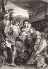 Мадонна ди Сан Джилорамо. Гравюра с картины Корреджо - одного из высших образцов итальянского Высокого Возрождения. 