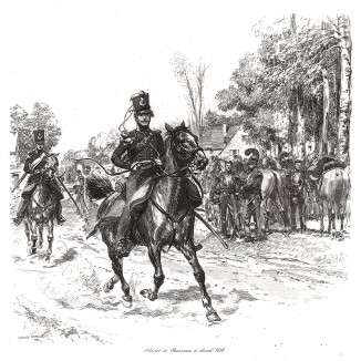 Офицер французской лёгкой кавалерии в 1818 году (из Types et uniformes. L'armée françáise par Éduard Detaille. Париж. 1889 год)