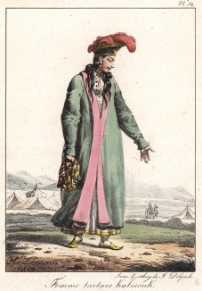 Калмычка в национальном костюме. Париж, 1819