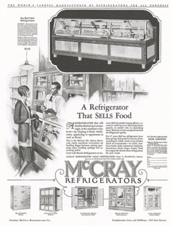 Рекламная иллюстрация холодильников компании McCray Refrigerator Co. 