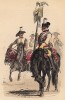 Прусские конногвардейцы (иллюстрация Адольфа Менцеля к известной работе Эдуарда Ланге "Солдаты Фридриха Великого", изданной в Лейпциге в 1853 году)