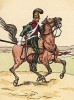 1811 г. Солдат 4-го полка французской легкой кавалерии (в 1791-1810 гг. - 9-й драгунский полк). Коллекция Роберта фон Арнольди. Германия, 1911-28