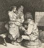Молодая хозяйка. Офорт Корнелиса Бега, ок. 1660-64 гг. 