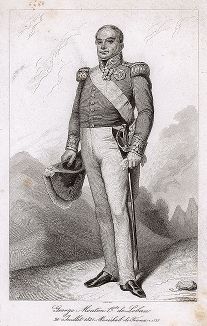 Жорж Мутон де Лобау (1770-1838), маршал Франции с 1831 года. Galerie des Marechaux de France par Ch. Gavard, Париж, 1839 год. 