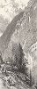 Утёсы над заводью Дисмала, Белые горы, штат Нью-Гемпшир. Лист из издания "Picturesque America", т.I, Нью-Йорк, 1872.