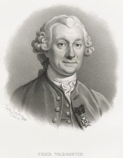 Пер Вильгельм Варгентин (11 сентября 1717 – 13 декабря 1783), астроном и демограф, секретарь Королевской академии наук с 1749 года. Galleri af Utmarkta Svenska larde Mitterhetsidkare orh Konstnarer. Стокгольм, 1842