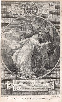 Иллюстрация к британской пьесе "The Roman Father", Акт V, Лондон, 1792-1793 годы