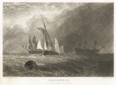 Вид на Ширнесс с Нора - якорной стоянки в устье Темзы. «Галерея Тёрнера». Лондон, 1870-е гг.
