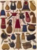 Средневековые сумки, сумочки и кошельки для священников, капелланов и горожан (из Les arts somptuaires... Париж. 1858 год)