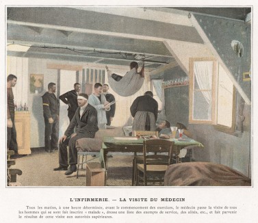 Лазарет французского военного корабля. L'Album militaire. Livraison №8. Marine. La vie à bord. Париж, 1890