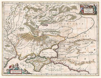 Карта Херсонеса Таврического, ныне Перекопского, и Хазарии. Taurica Chersonesus, Hodie Przecopsca, at Gazara dicitur.