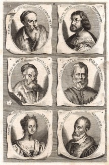 Знаменитые итальянские живописцы: Тициан, Аристо, Якопо Бассано, Тинторетто, Мариетта Робусти, Веронезе.