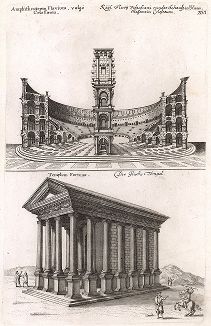 Амфитеатр Флавиев (Колизей) и храм Фортуны.