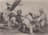 Почему? (Por qué?). Лист 32 из серии офортов знаменитого художника и гравёра Франсиско Гойи "Бедствия войны" (Los Desastres de la Guerra). Представленные листы напечатаны в Мадриде с оригинальных досок около 1900 года. 