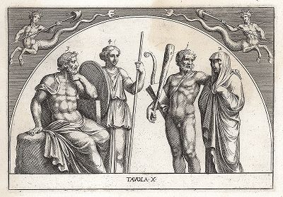 Алкестида в загробном мире. Le Pitture Antiche del Sepolcro de' Nasonii...", Рим, 1702 год