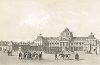Военная школа. Вид на фасад со стороны площади Фонтенуа (из работы Paris dans sa splendeur, изданной в Париже в 1860-е годы)