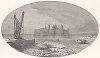 Шлиссельбургская крепость (Орешек). Ксилография из издания "Voyages and Travels", Бостон, 1887 год