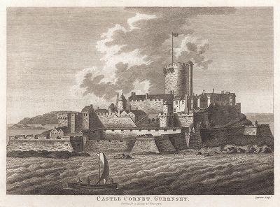 Замок Корнет, расположенный на острове Гернси. 