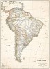 Карта Южной Америки. Масштаб 1:14280000. Картографическое заведение А.Ильина. С.-Петербург, 1900-е гг.