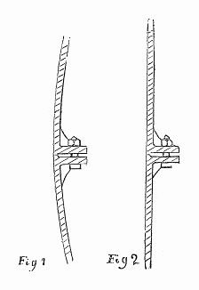 Вертикальное и горизонтальное сечение узлов соединения чугунных пластин маяка Гиббс--Хилл, построенного английскими инженерами на Бермудских островах -- коронном владении Великобритании (Supplement to The Illustrated London News от 20/04/1844 г.)